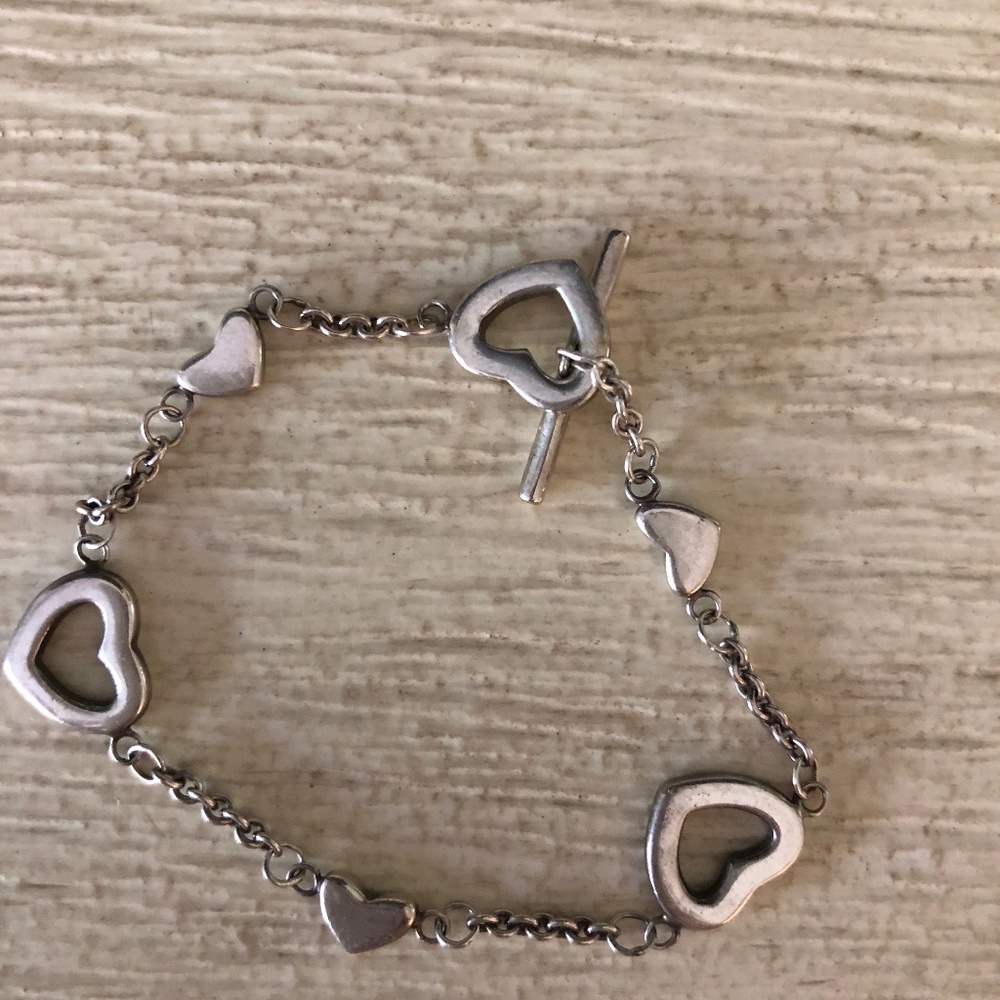 Tiffany & Co. Silver Heart Link Bracelet